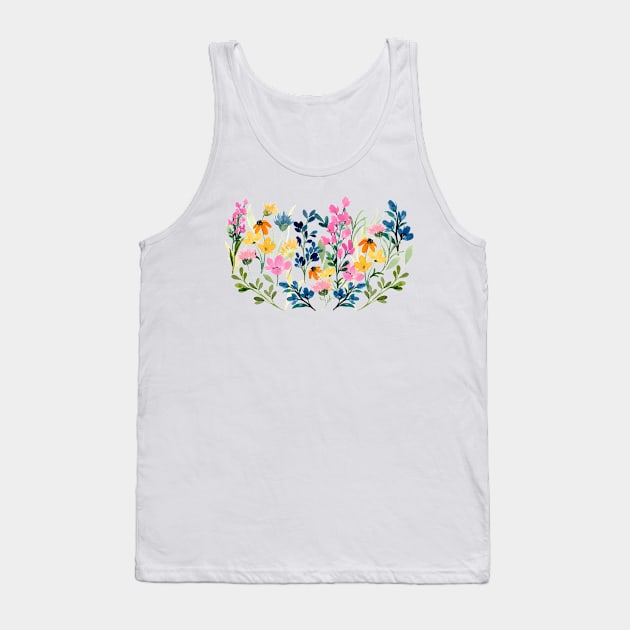 Colorful Wild Flower Field Tank Top by Ras-man93